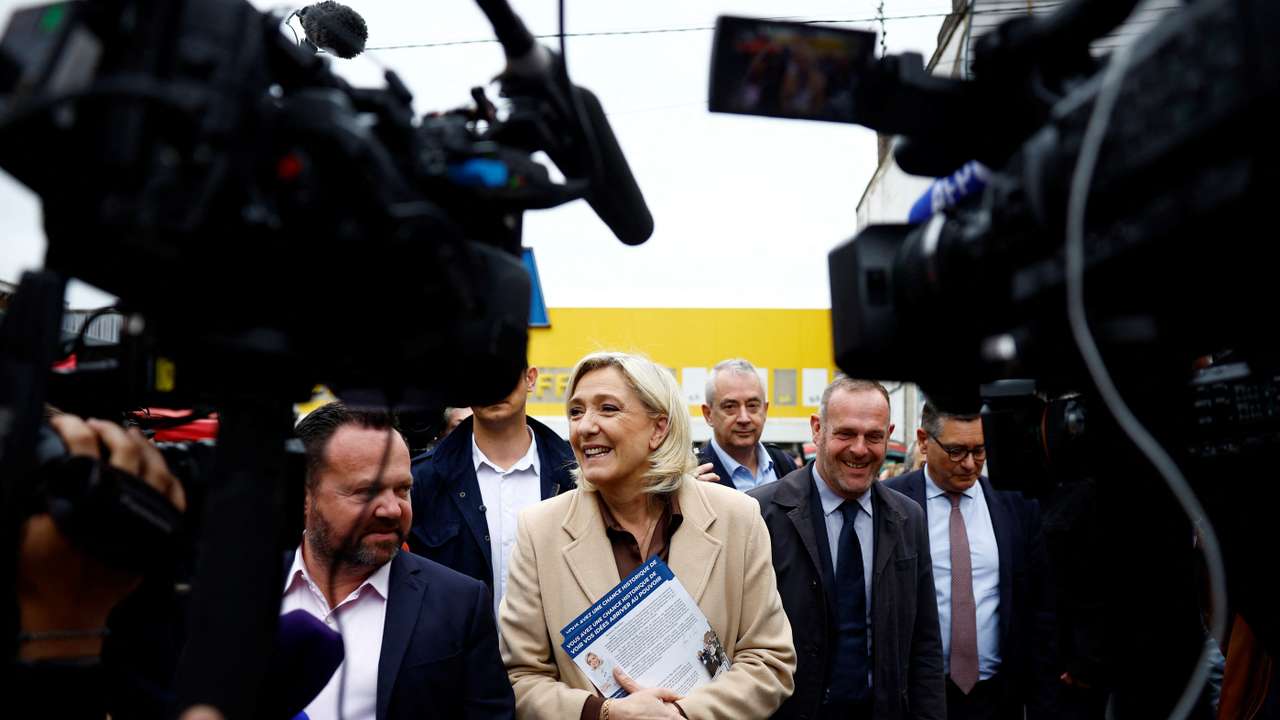 French far right leader Le Pen makes her first campaign visit for early legislative elections