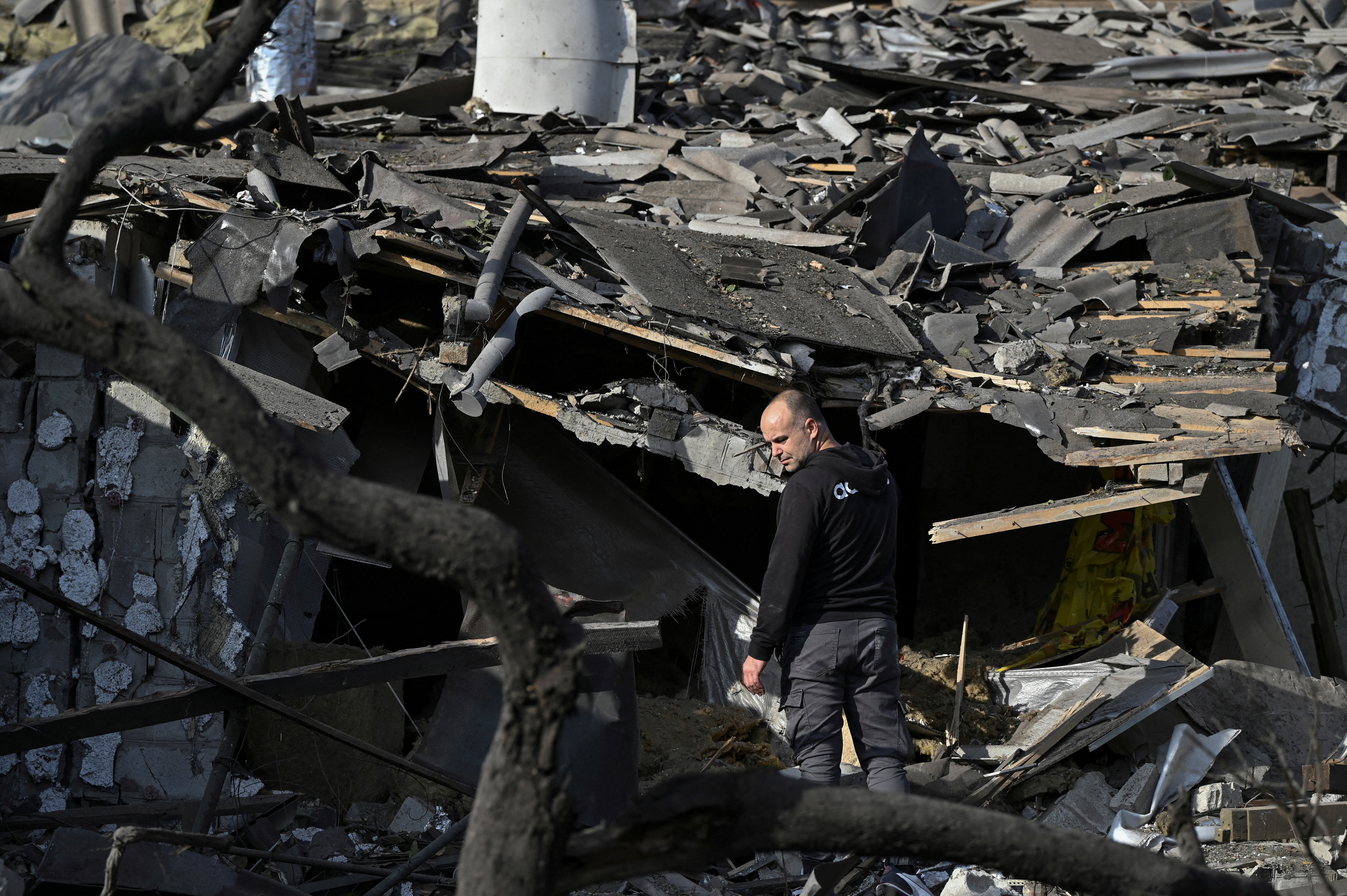 Aftermath of a Russian air strike in Zaporizhzhia