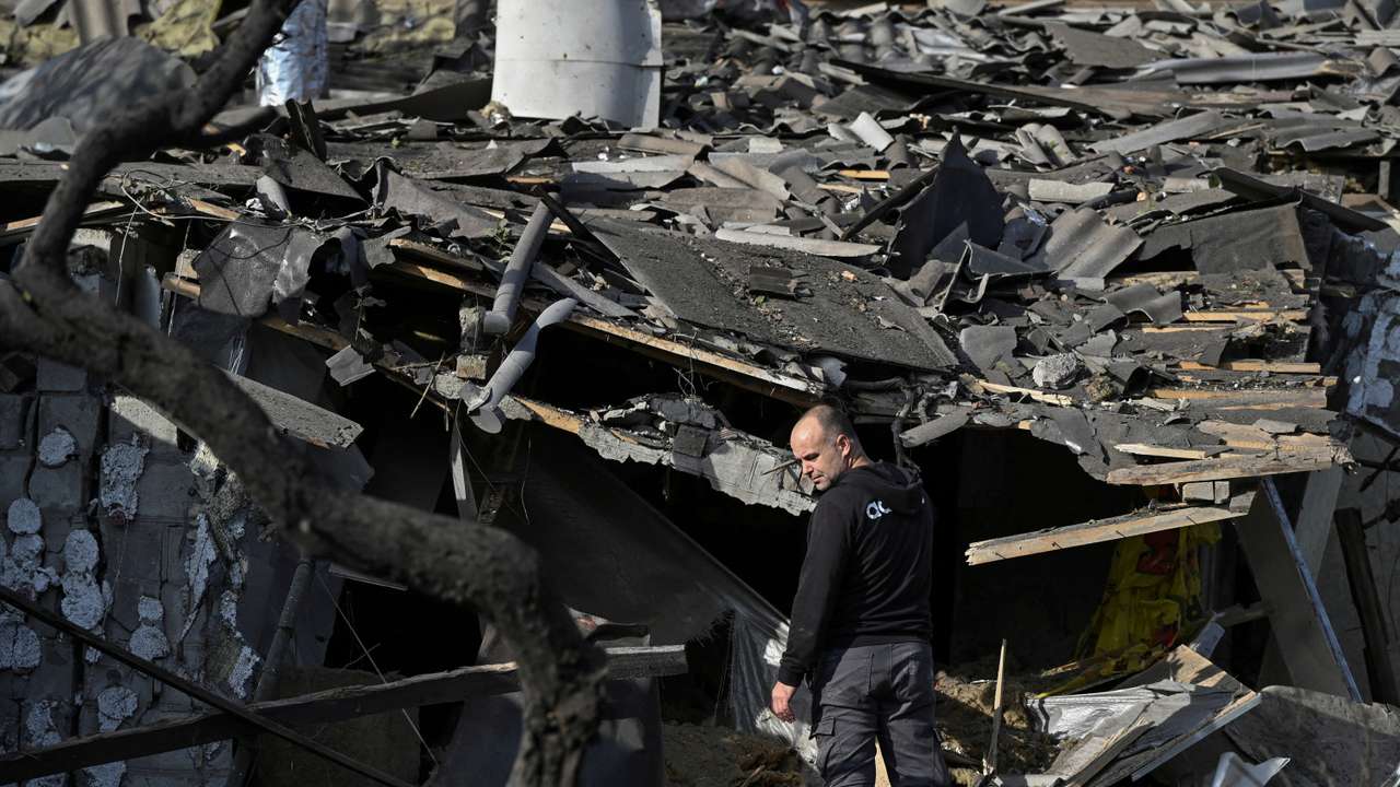 Aftermath of a Russian air strike in Zaporizhzhia