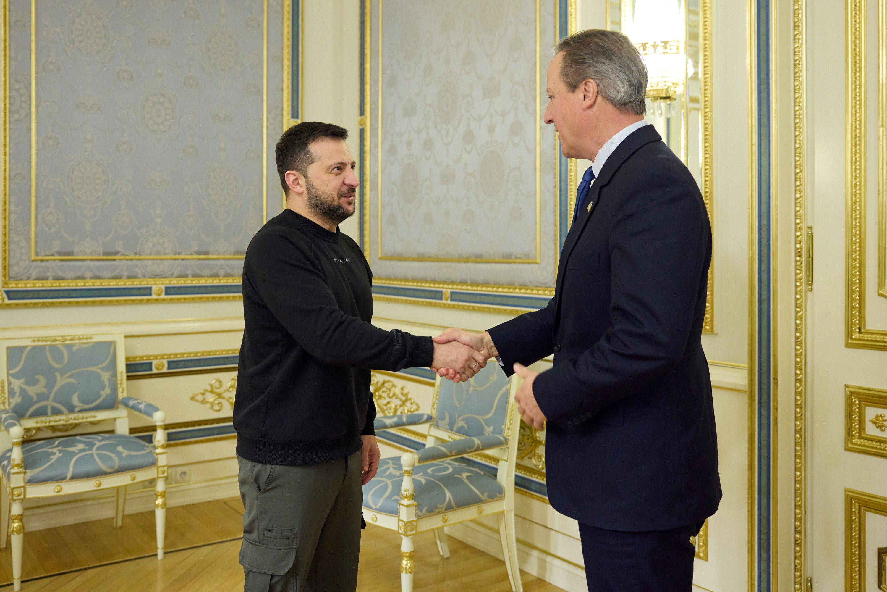 Britain's Foreign Secretary Cameron visits Kyiv