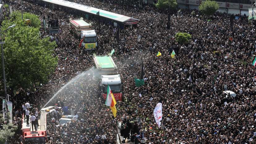 Funeral for Iran's President Raisi and other victims of the helicopter crash, in Tehran