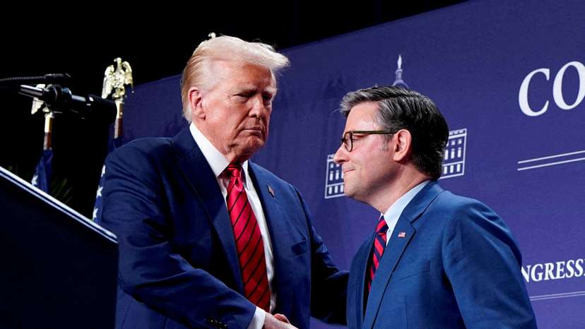 FILE PHOTO: U.S. President Donald Trump attends a House Republican members conference meeting in Miami