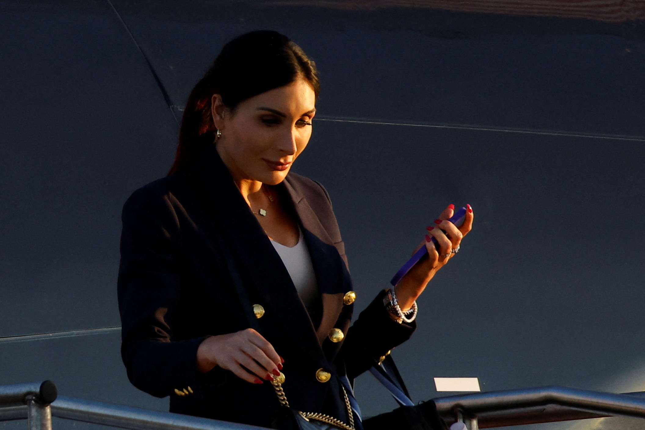 Laura Loomer arrives in Philadelphia, Pennsylvania, U.S.