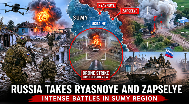 Explosive footage shows Russian troops taking control of Ryasnoye, Zapselye