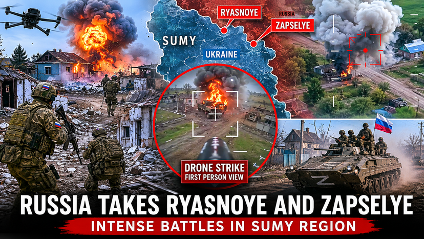 Explosive footage shows Russian troops taking control of Ryasnoye, Zapselye