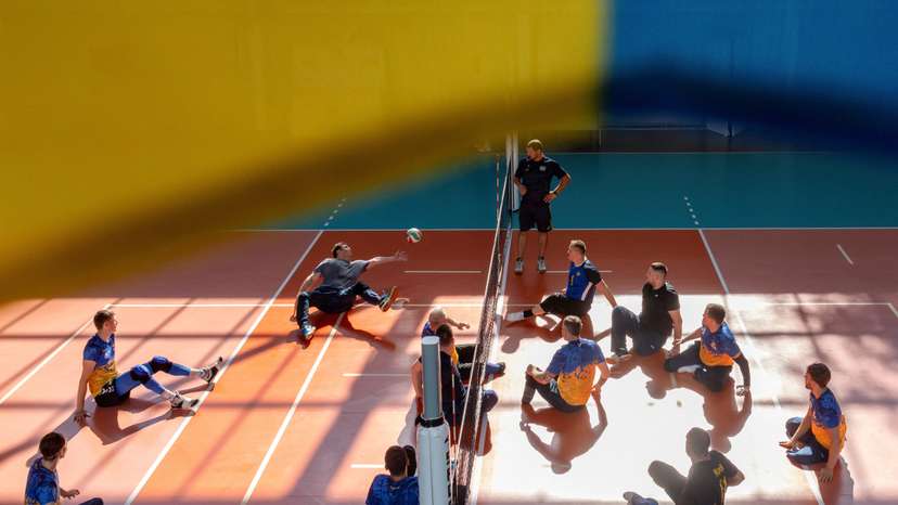 Ukraine's National Team in sitting volleyball, including former serviceman Yevhenii Korinets, prepare for the Paralympic Games in Paris