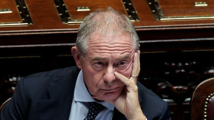Minister Adolfo Urso attends the question time at the lower house of parliament in Rome