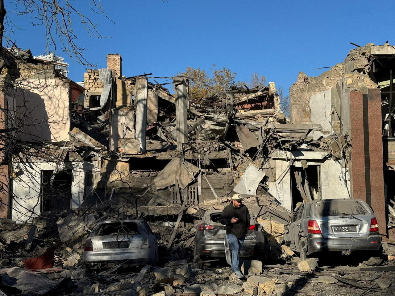 Aftermath of a Russian missile strike in Odesa