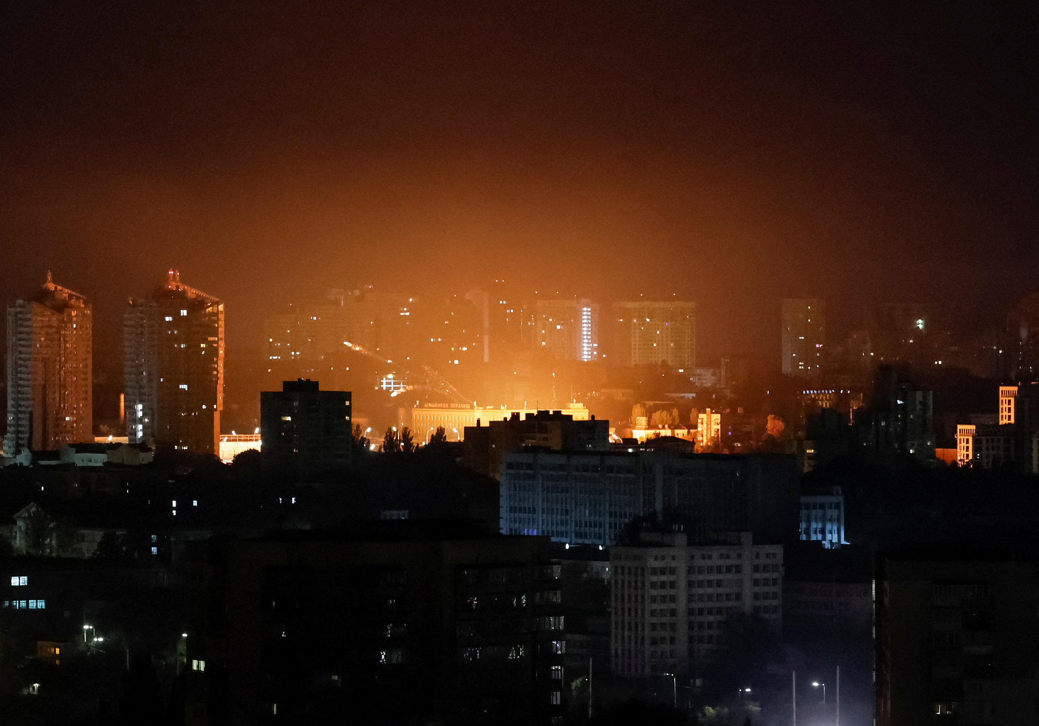 Russian drone strike in Kyiv