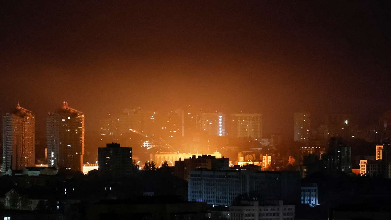 Russian drone strike in Kyiv