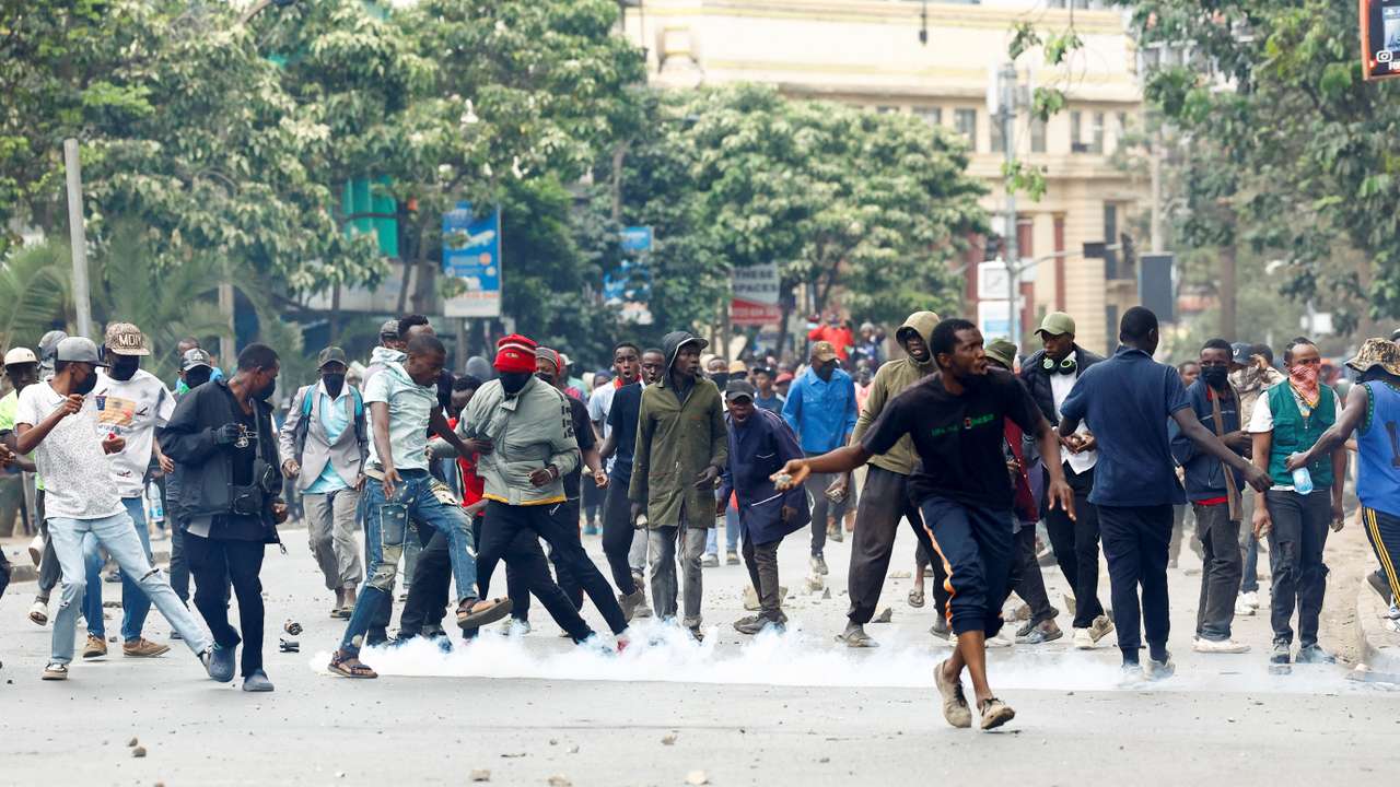 Demonstration against the death of a Kenyan blogger Albert Ojwang who died in police custody, in downtown Nairobi