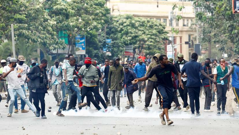 Demonstration against the death of a Kenyan blogger Albert Ojwang who died in police custody, in downtown Nairobi