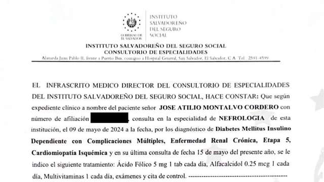 Shortly after his arrest, on the 3rd of June, Atilio Montalvo Cordero’s family requested a medical statement, which revealed the ailments he suffers.
