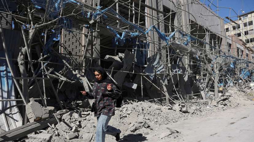 Aftermath of an Israeli and the U.S. strike on a police station in Tehran