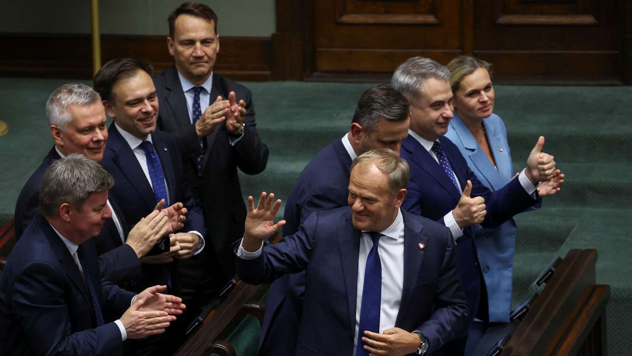 Polish PM Tusk speaks ahead of confidence vote in Warsaw