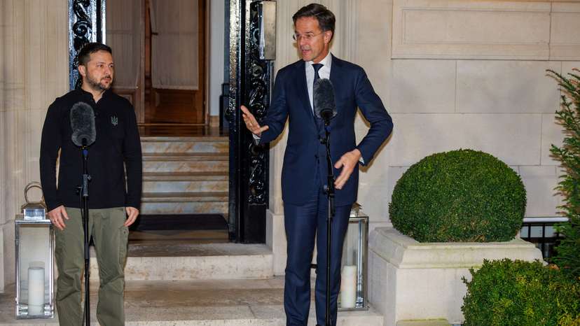 Meeting of NATO Secretary General Mark Rutte and President of Ukraine Volodymyr Zelenskiy in Brussels
