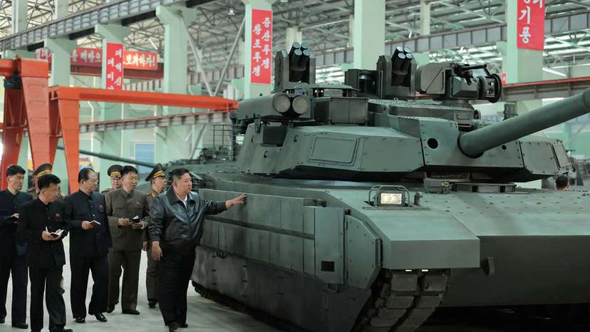 North Korea's leader Kim tours military equipment facility