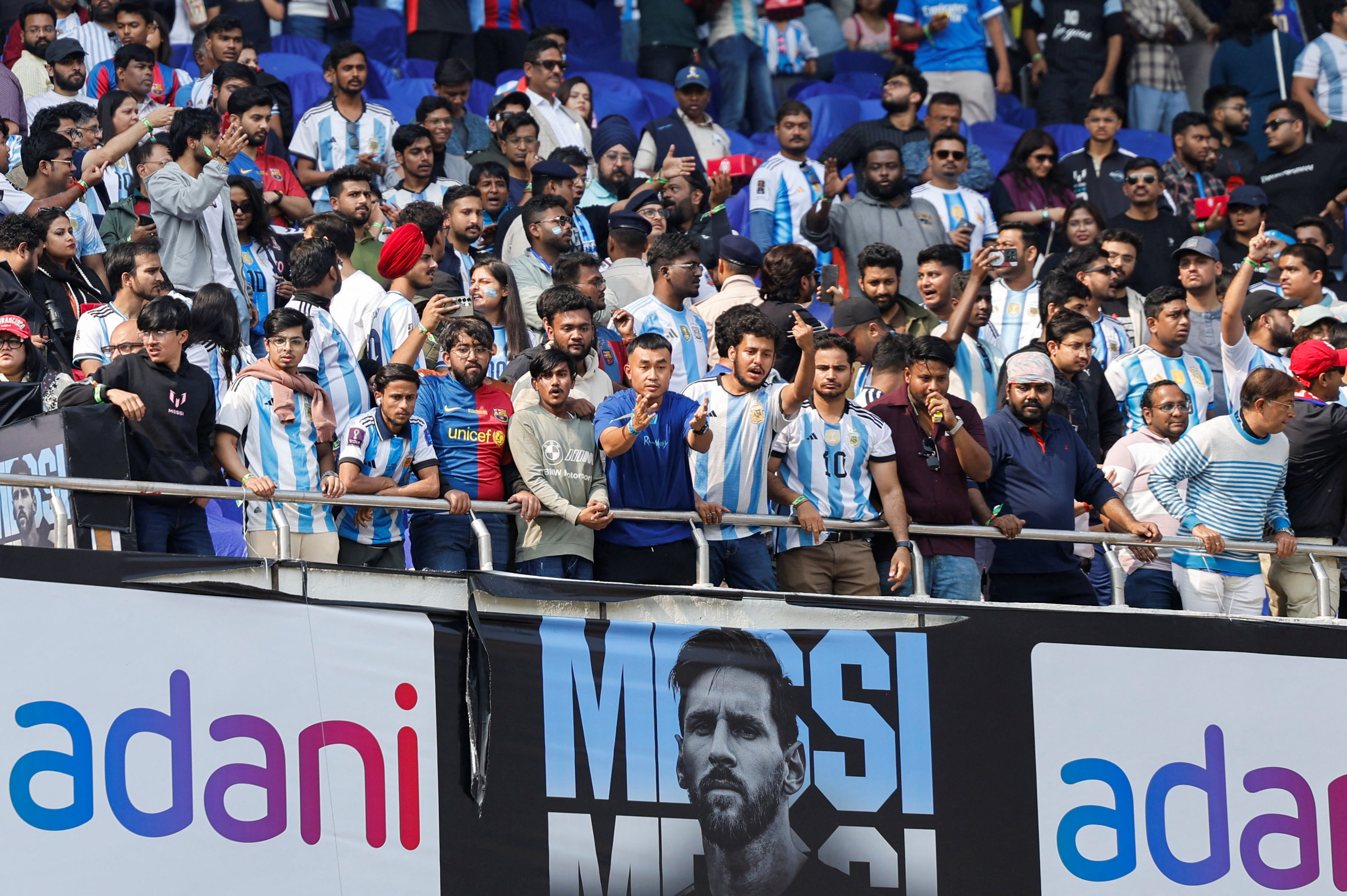 Argentine soccer star Lionel Messi visits India