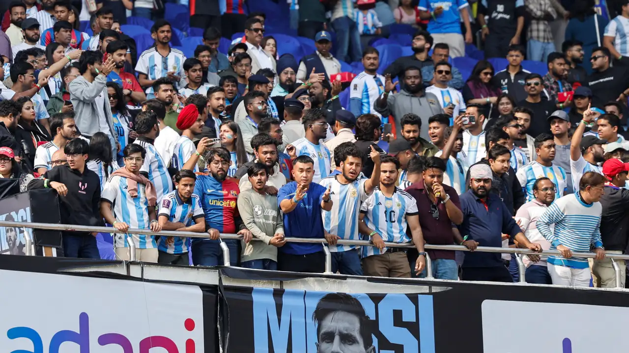 Argentine soccer star Lionel Messi visits India