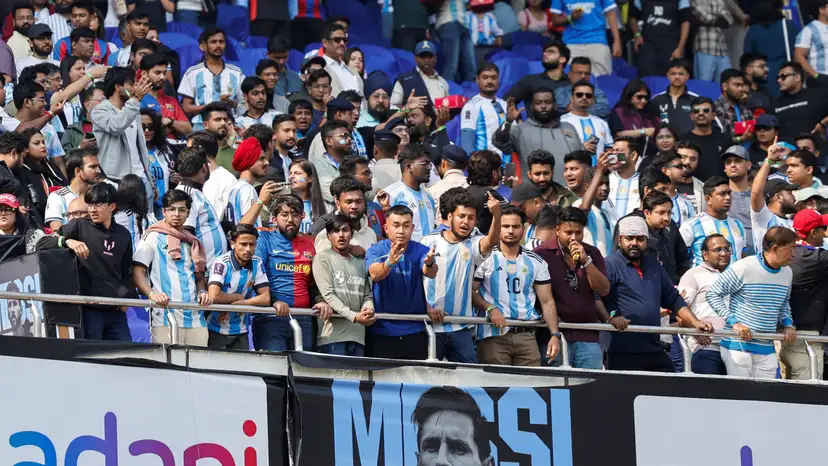 Argentine soccer star Lionel Messi visits India