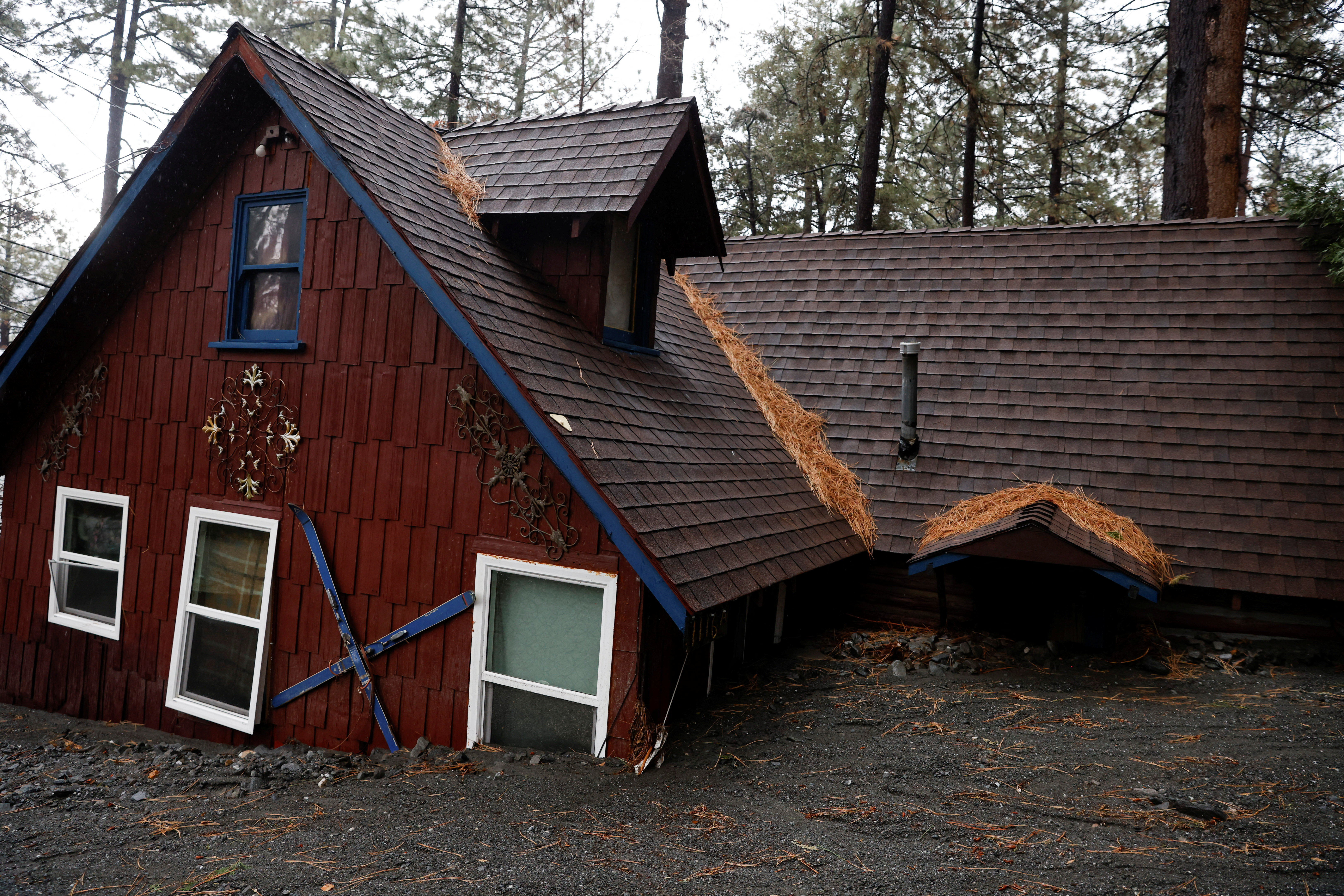 Heavy rains due to an atmospheric river, in California