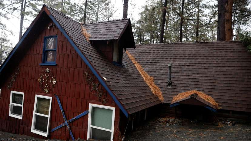 Heavy rains due to an atmospheric river, in California