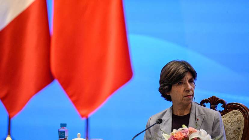 FILE PHOTO: French Foreign Minister Catherine Colonna in Beijing
