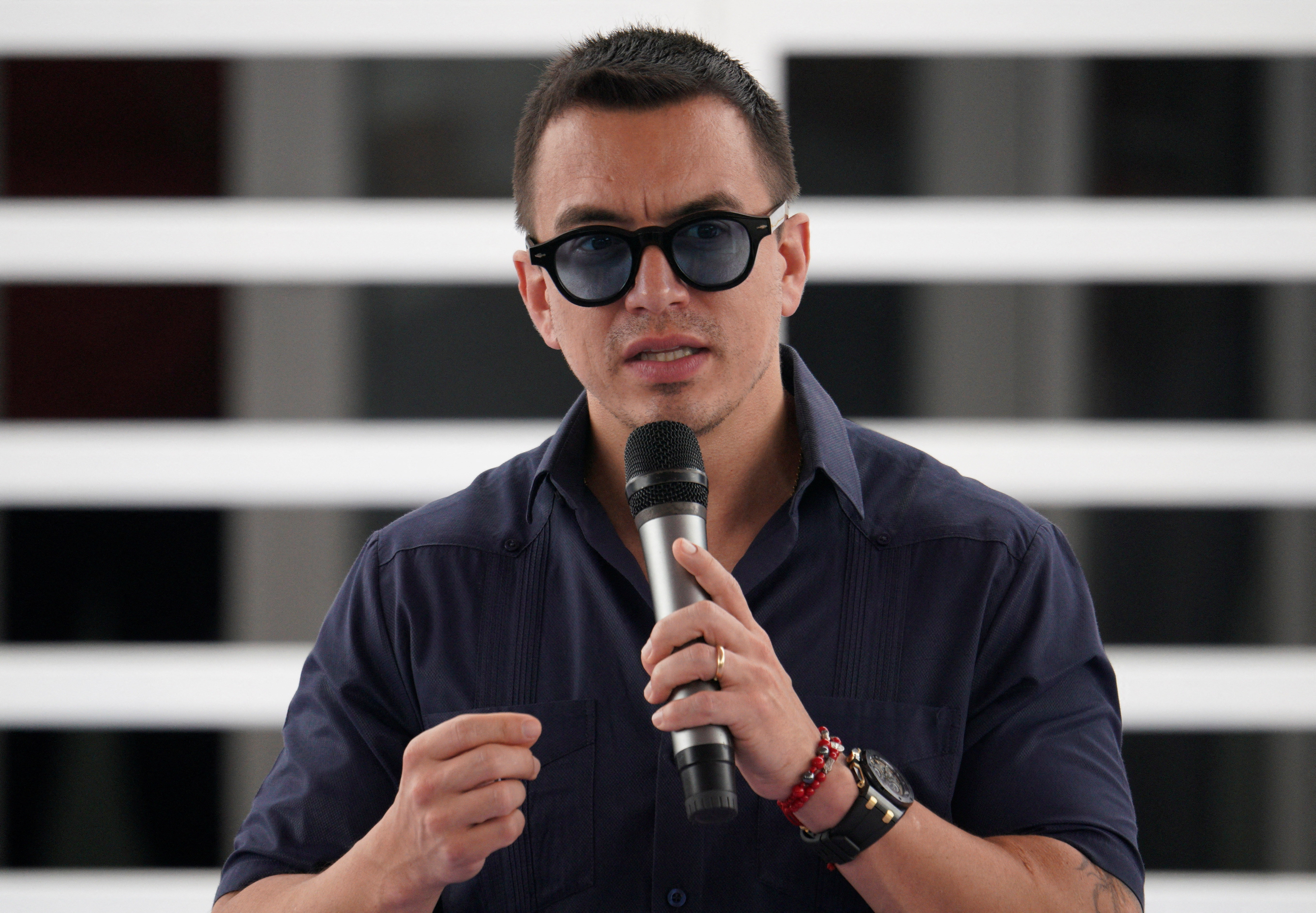 Ecuador's President Daniel Noboa attends event in Duran