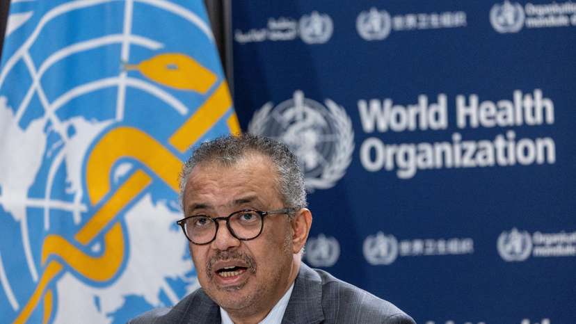 Director-General of the WHO Dr. Tedros attends an ACANU briefing in Geneva