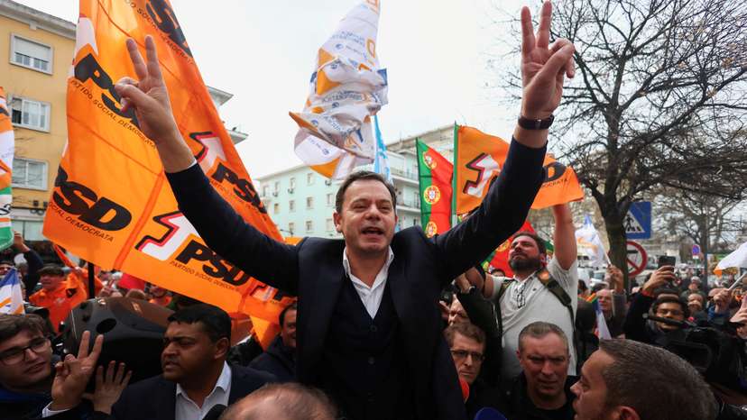 Social Democratic (PSD) and Democratic Aliance (AD) leader Luis Montenegro campaign ahead of the snap elections