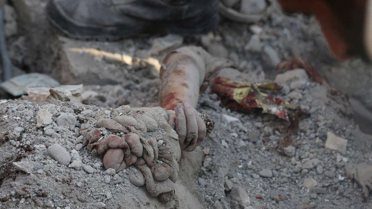FILE PHOTO: Aftermath of a reported strike on a school in Minab
