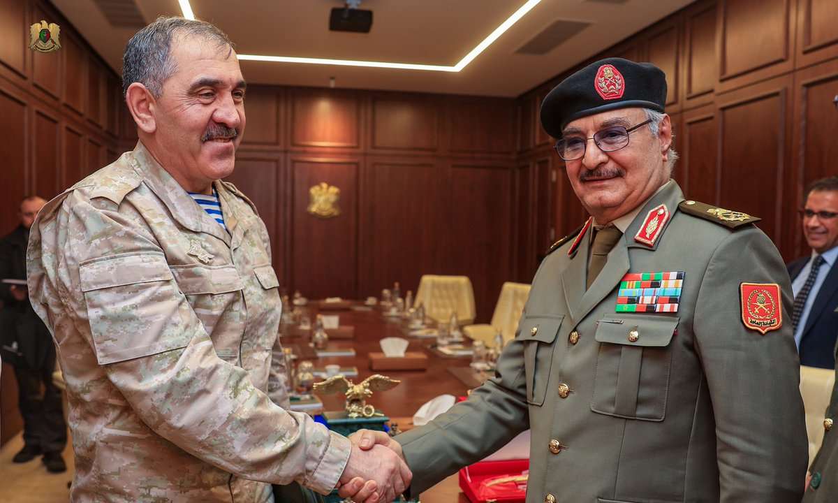 Libya's Marshal Khalifa Haftar welcomes Russia’s Deputy Minister of Defense Yunus Bek Yevkurov