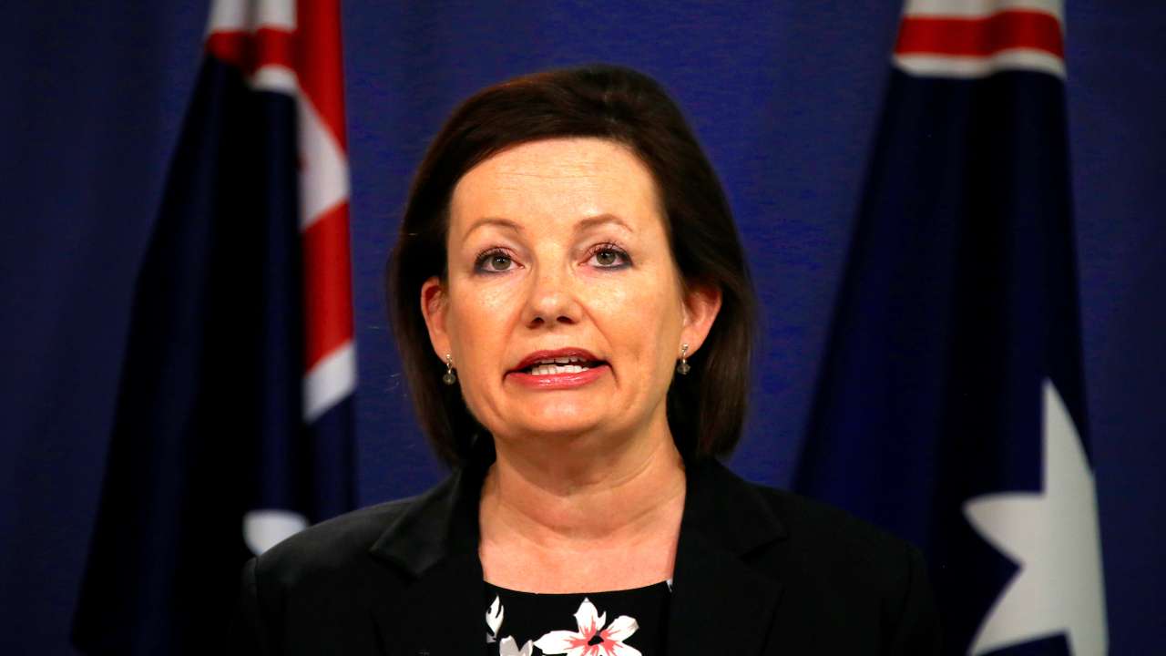 FILE PHOTO: Sussan Ley, Australia's Minister for Sport, speaks during a media conference in Sydney, Australia