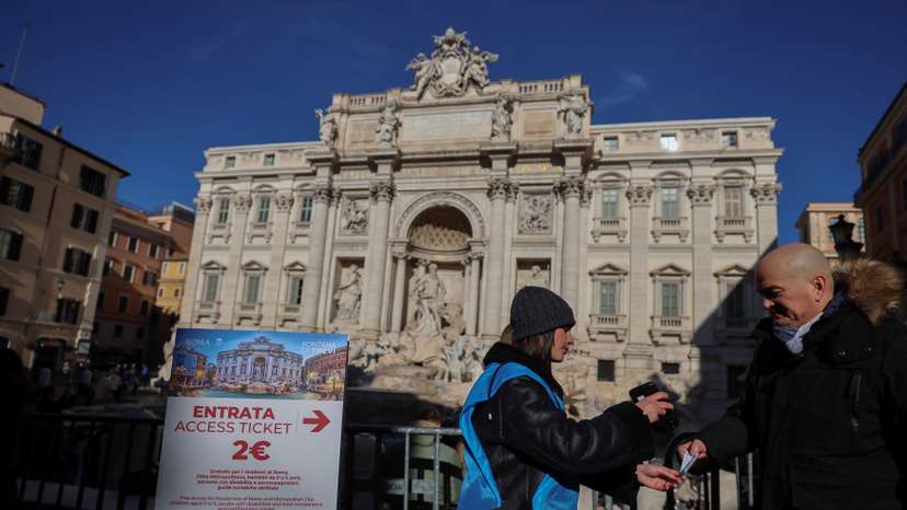 Rome starts charging tourists to get close to the famed Trevi Fountain