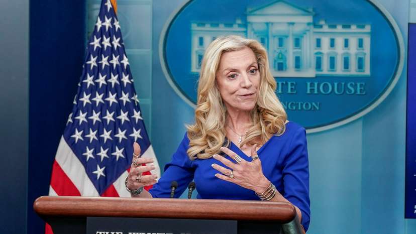 National Economic Council Director Lael Brainard speaks at a press briefing