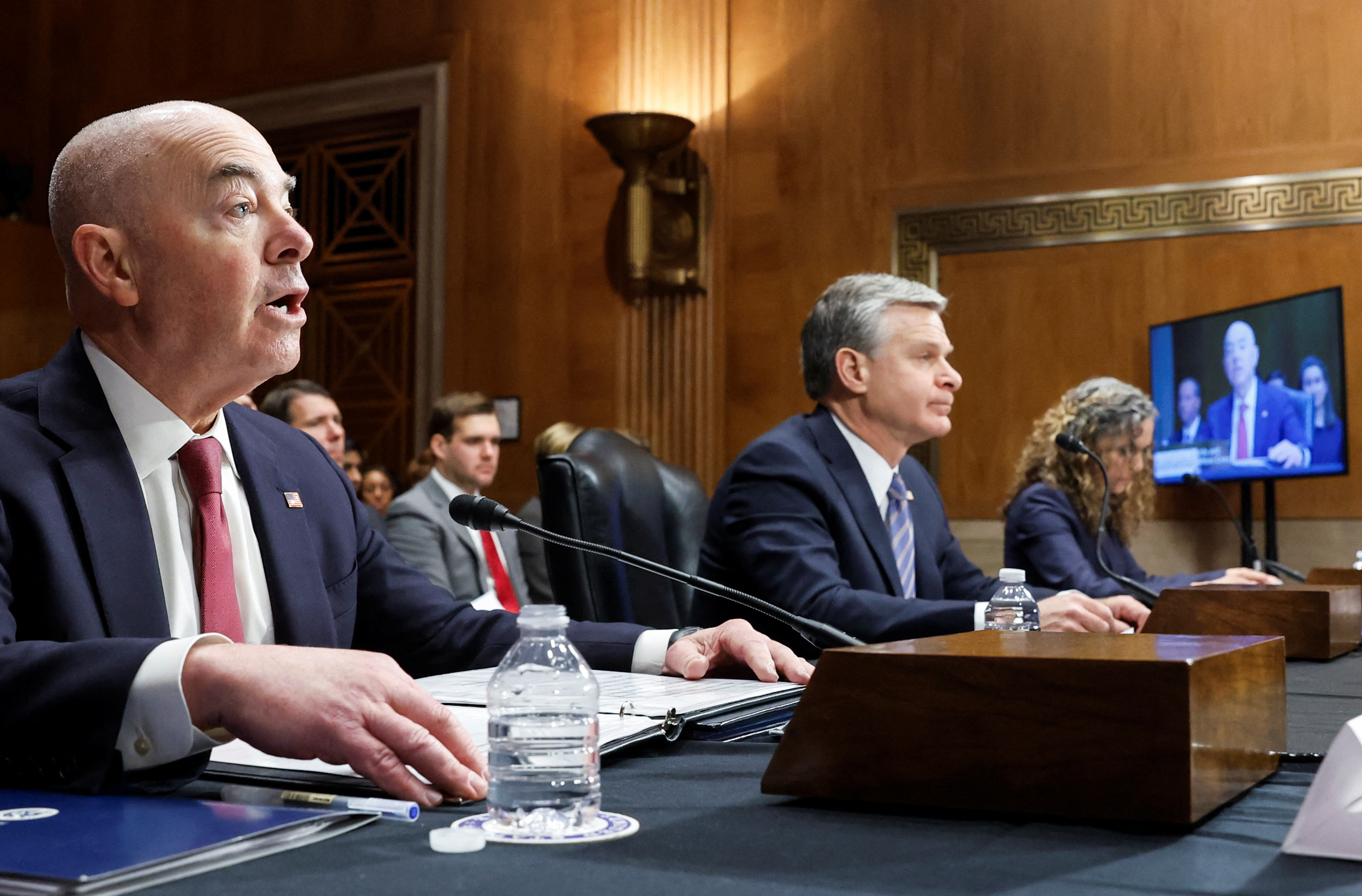 Senate Homeland Security and Governmental Affairs Committee holds hearing on  on threats to the United States, on Capitol Hill in Washington
