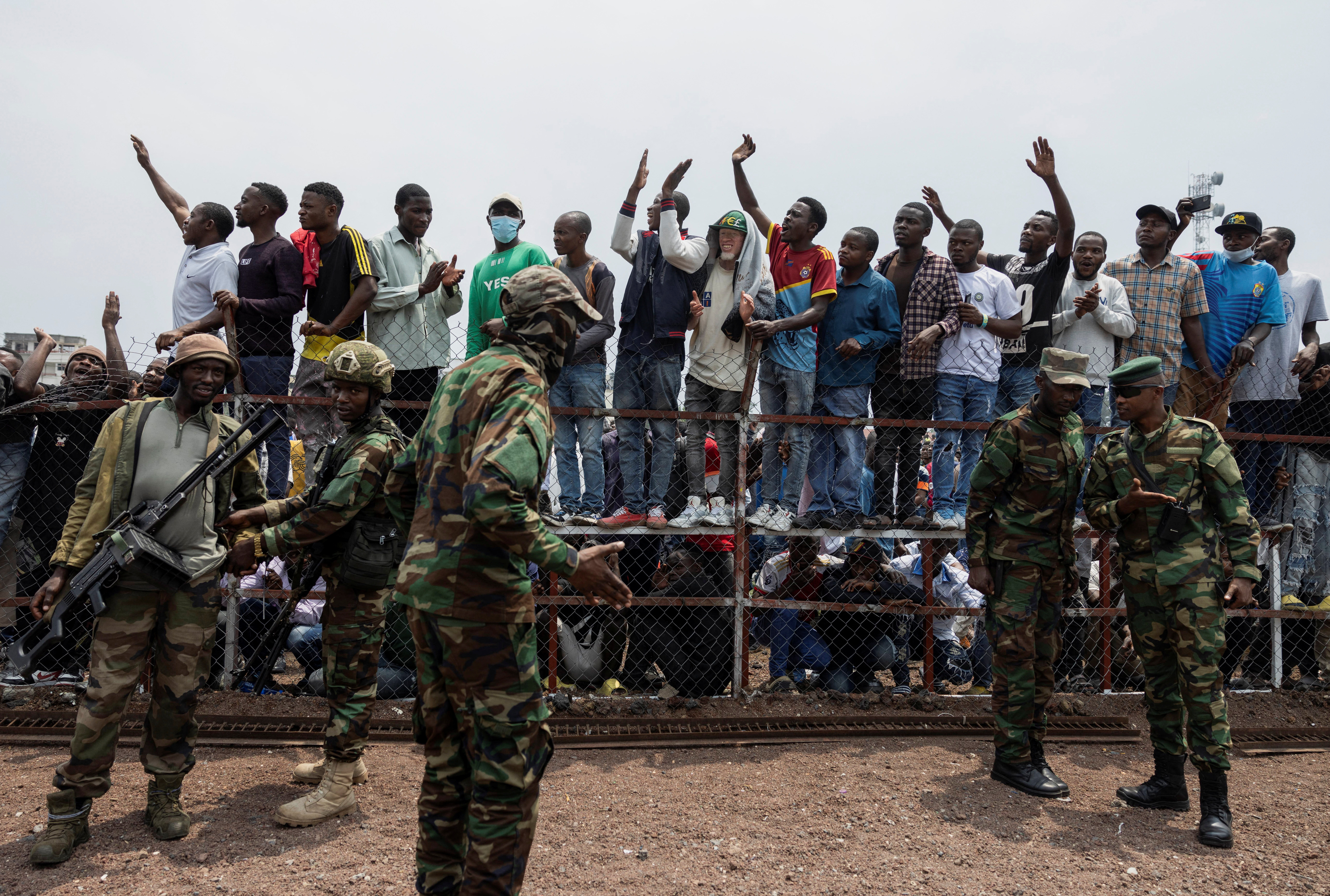 Meeting organised by M23 at the Stade de L'Unite in Goma