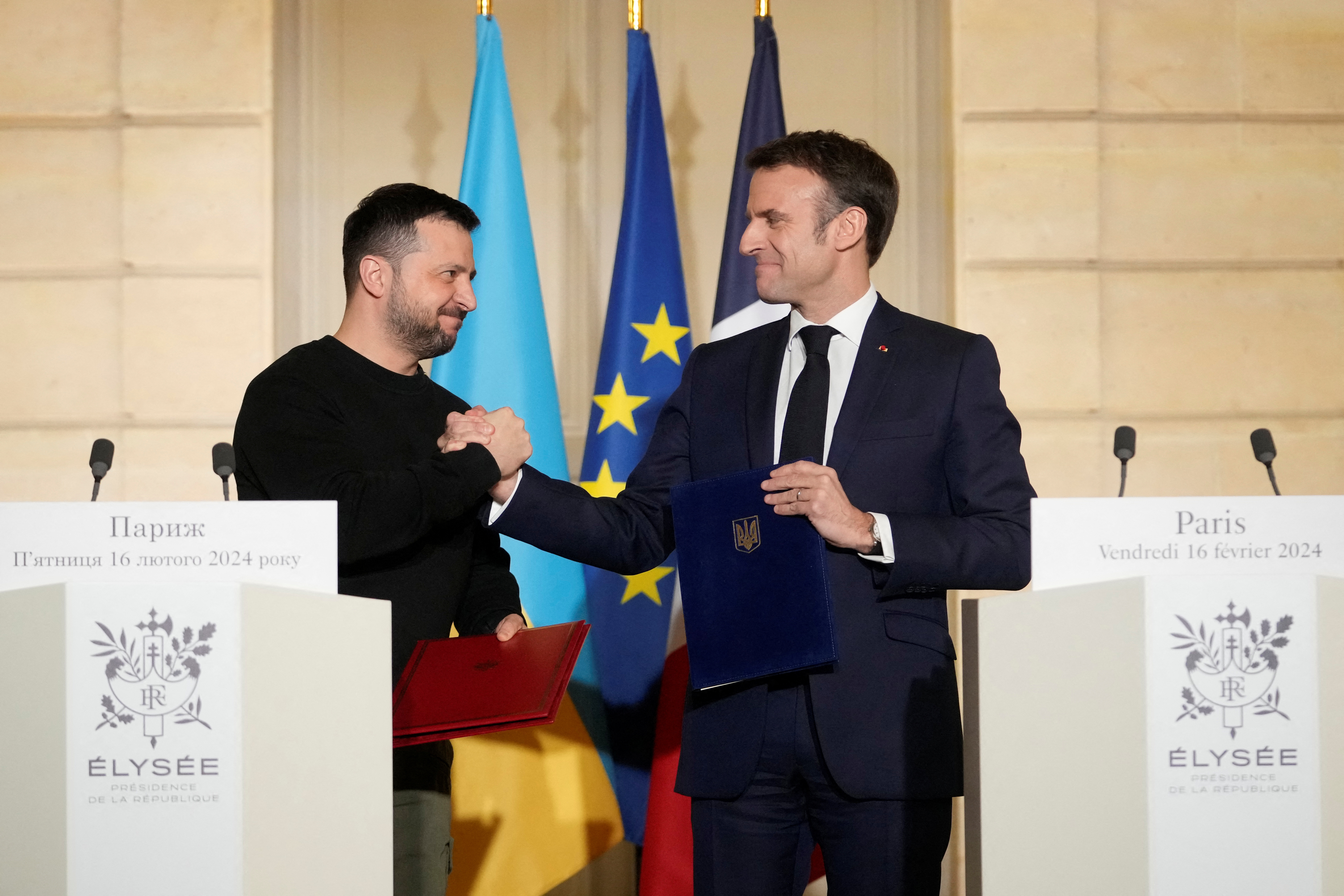 French President Macron meets Ukraine's President Zelenskiy in Paris