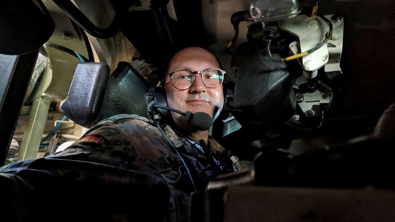 German Armed Forces' First Lieutenant Matt Kuppers, who later co-founded the venture capital firm Defence Invest
