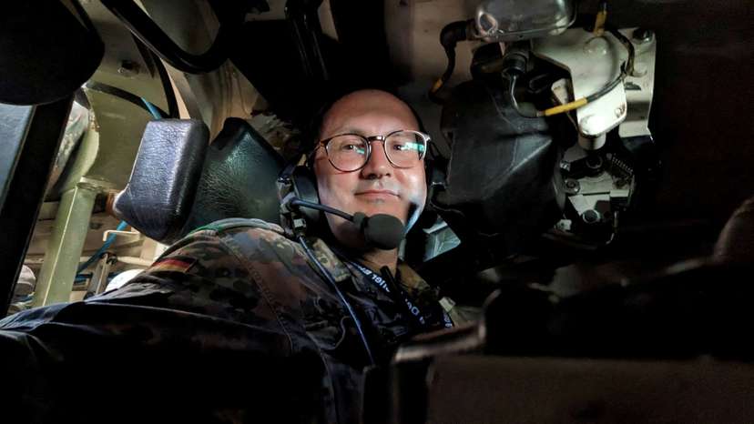 German Armed Forces' First Lieutenant Matt Kuppers, who later co-founded the venture capital firm Defence Invest