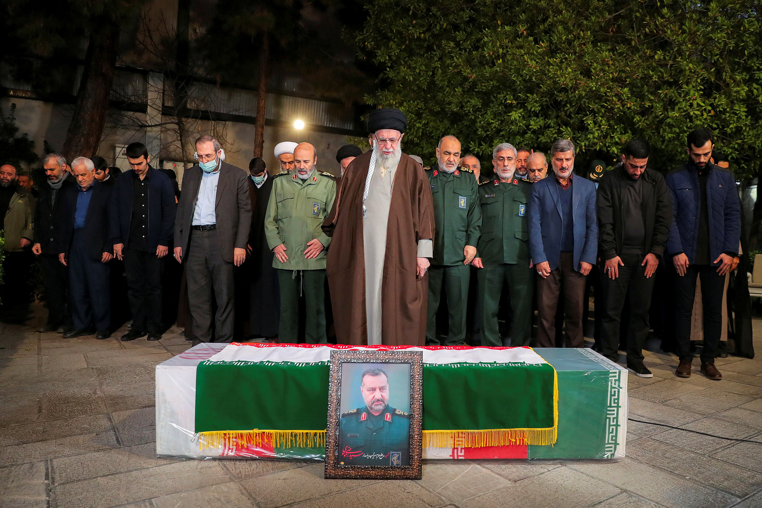Funeral of senior adviser for Iran's Revolutionary Guards, Sayyed Razi Mousavi, in Tehran