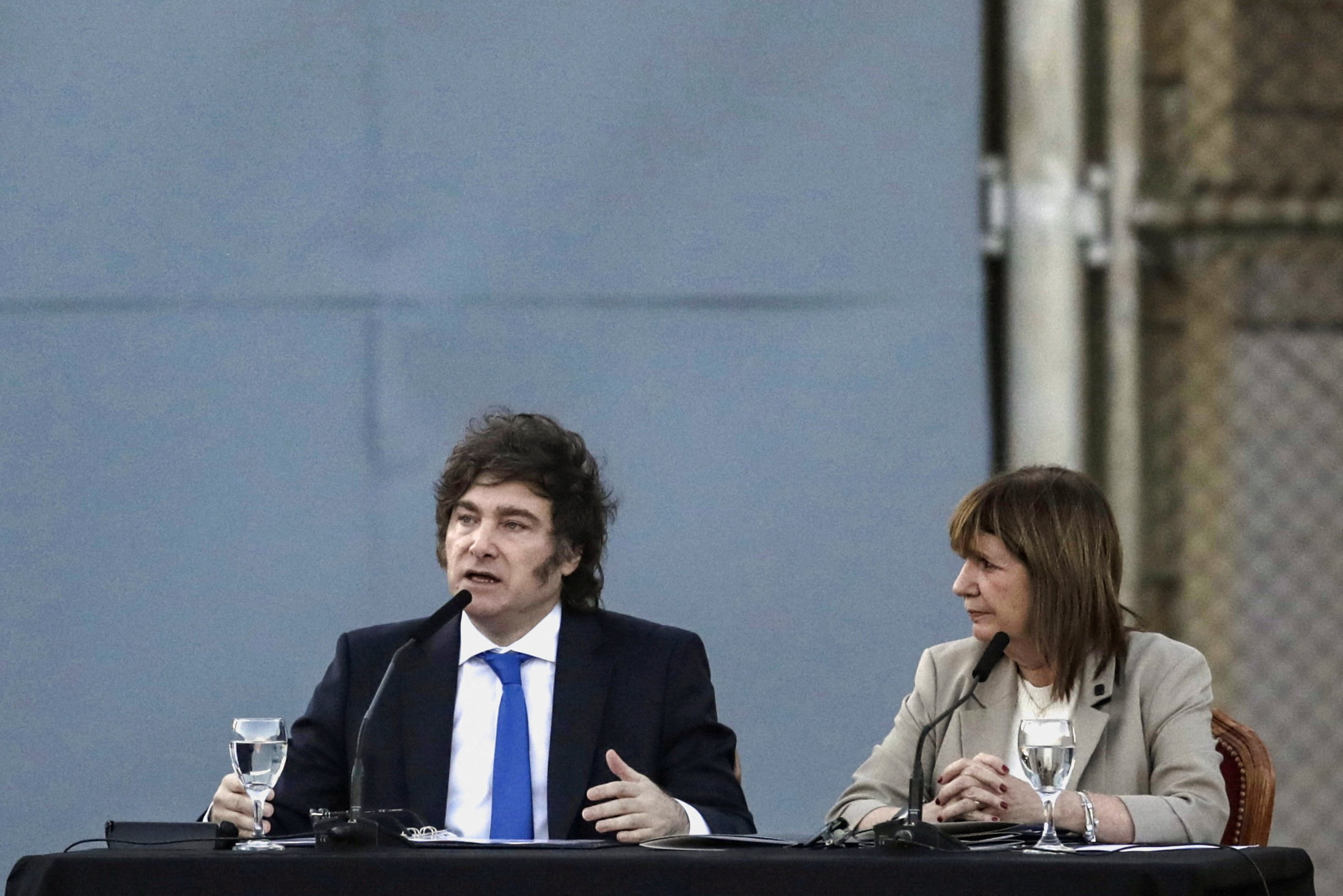 Argentina's President Javier Milei, presents a new Penal Code, in Buenos Aires