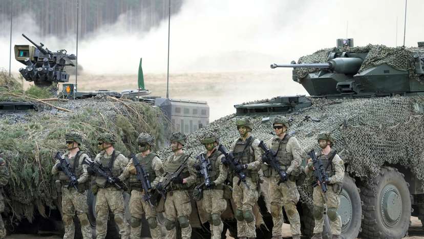 FILE PHOTO: Quadriga 2024 NATO military exercise in Pabrade