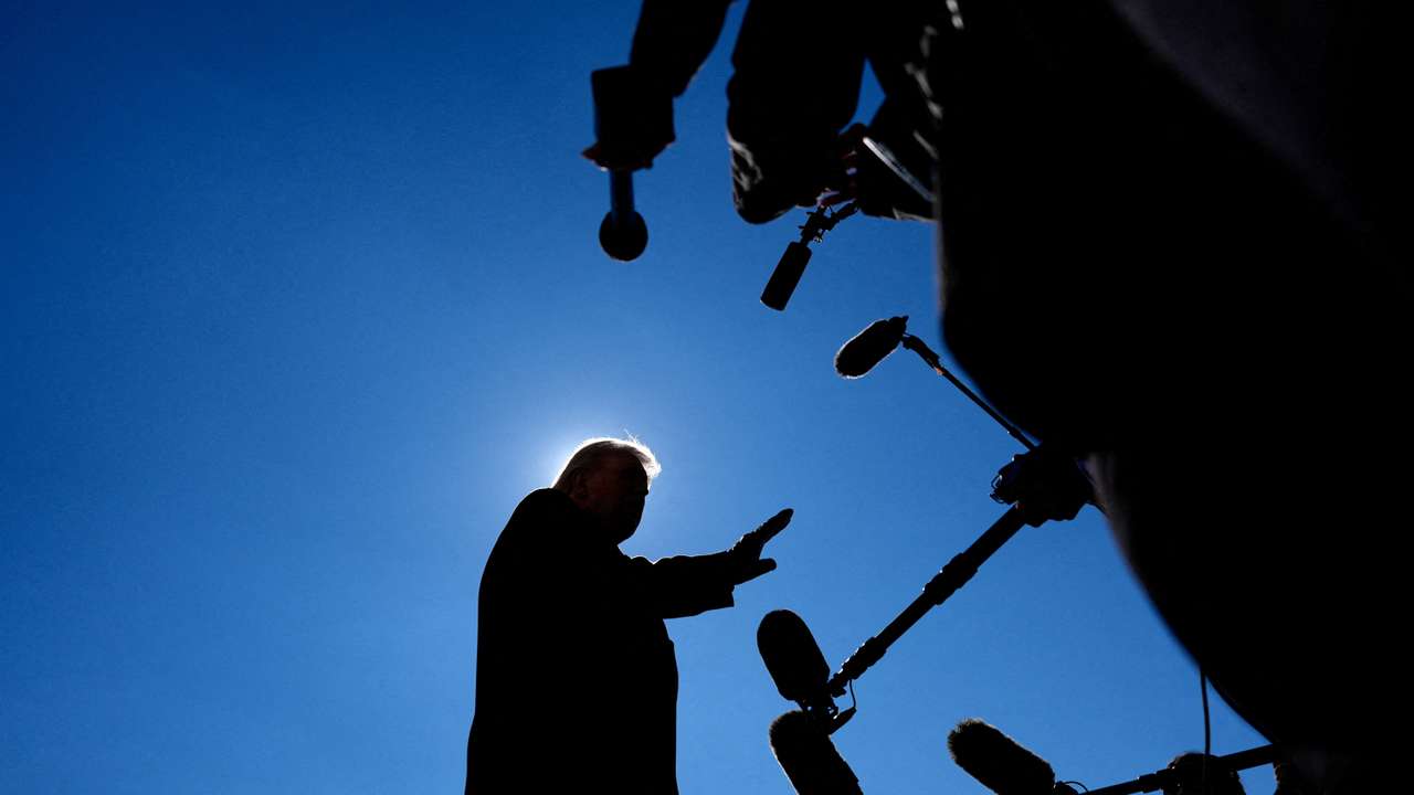 U.S. President Trump departs from the White House in Washington
