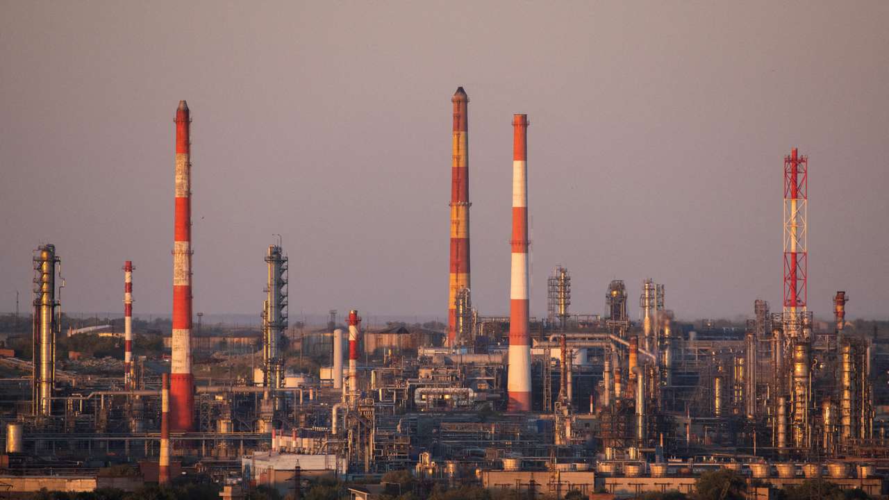 FILE PHOTO: General view of Orsknefteorgsintez oil refinery in Orsk