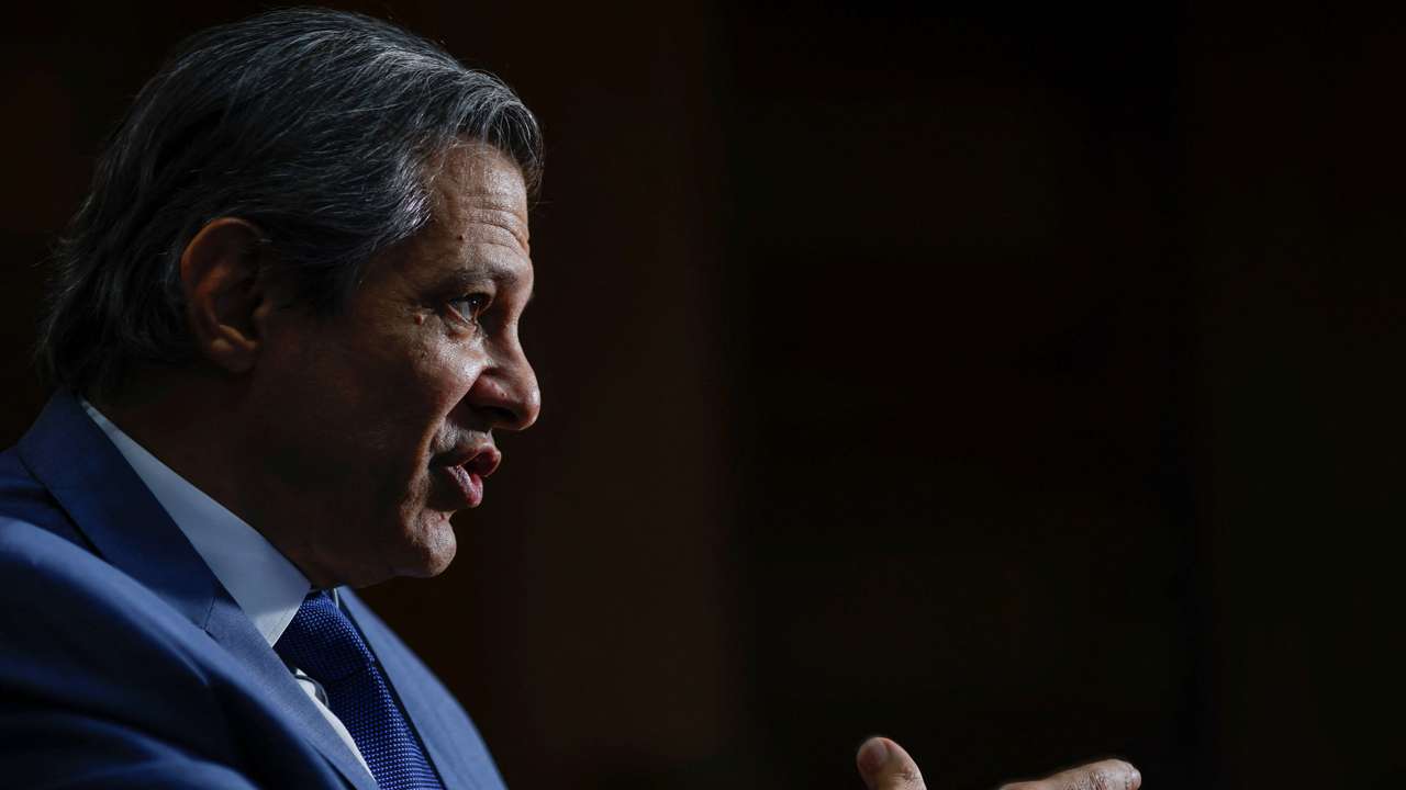 Brazil's Finance Minister Fernando Haddad attends an interview with Reuters