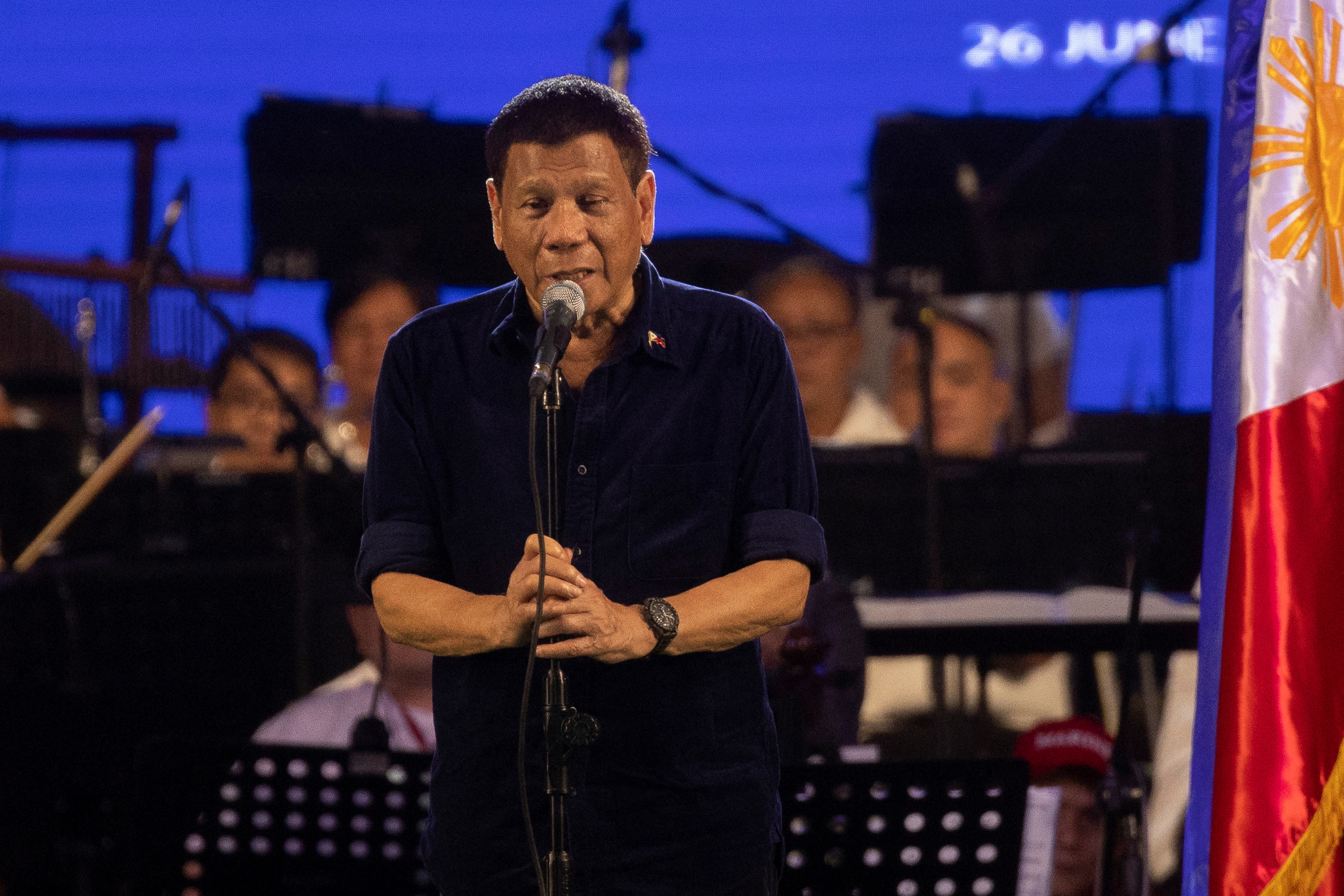 Philippine President Rodrigo Duterte attends thanksgiving concert as he ends six-year term