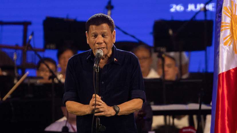 Philippine President Rodrigo Duterte attends thanksgiving concert as he ends six-year term