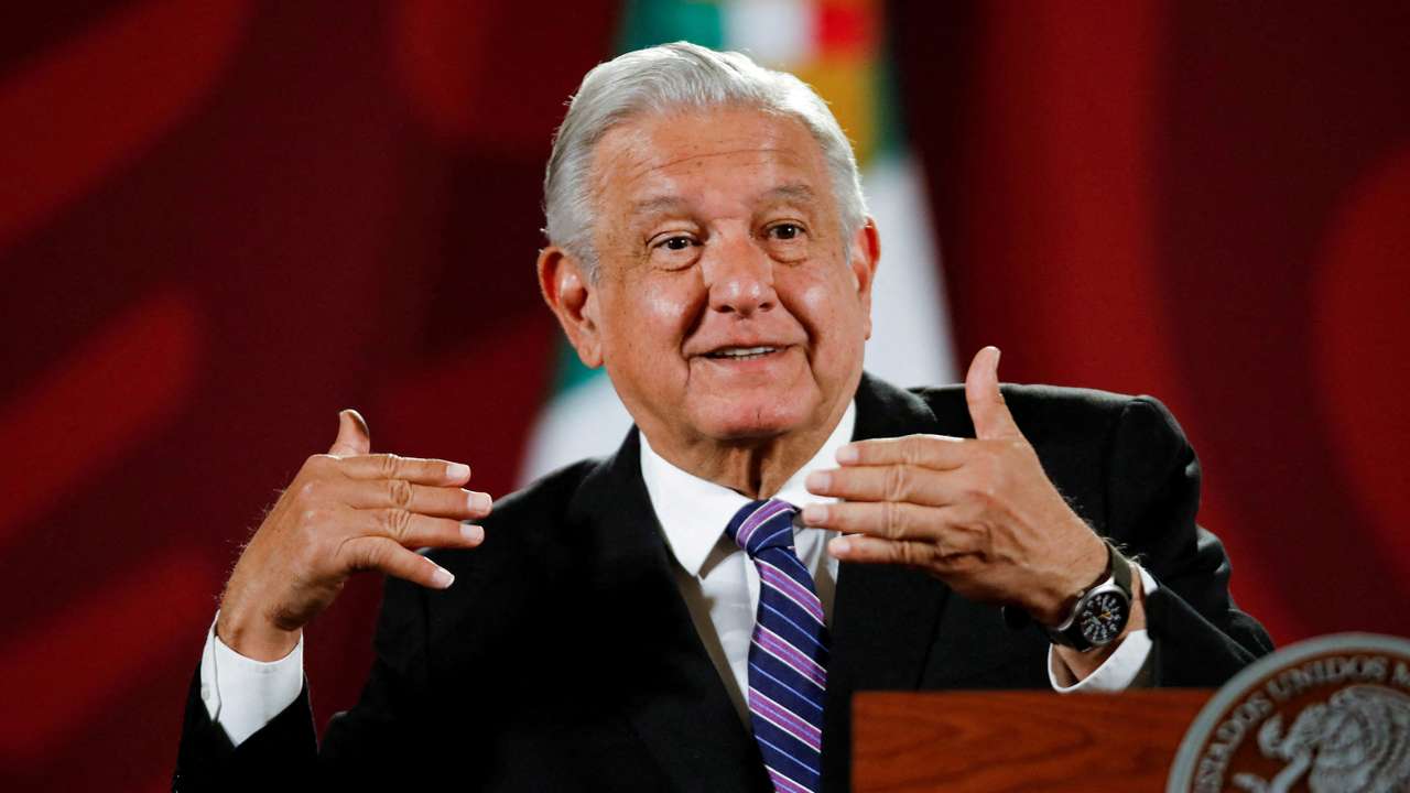 FILE PHOTO: Mexico's Lopez Obrador is shown in 2022 in Mexico City