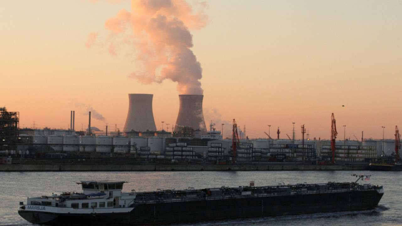 FILE PHOTO: Activity at the port of Antwerp